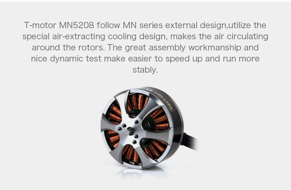 T-Motor, T-motor MN52O8 follow MN series external design,utilize the special