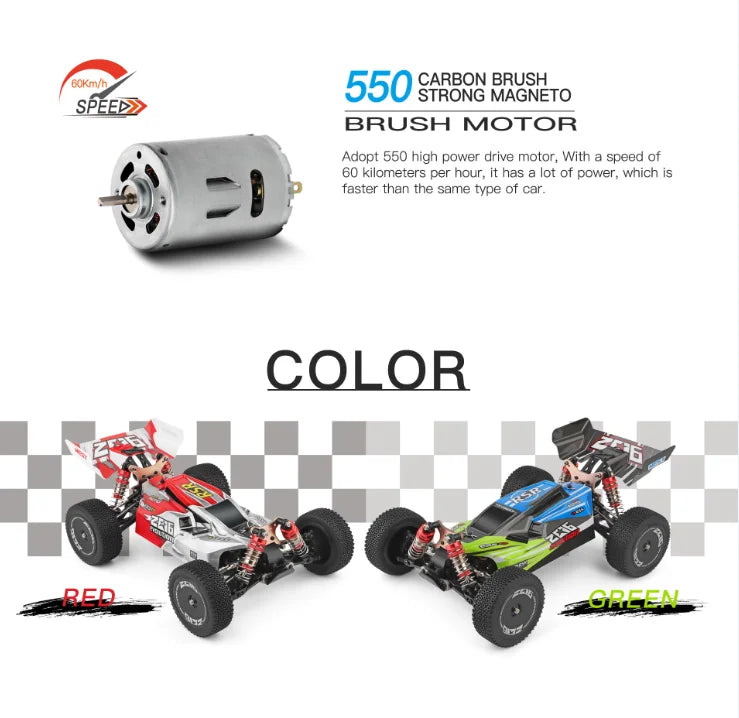 WLtoys 144001 A959B Racing RC Car, BOKm/h 550 Str88G BRGSETO SPEEL BRU