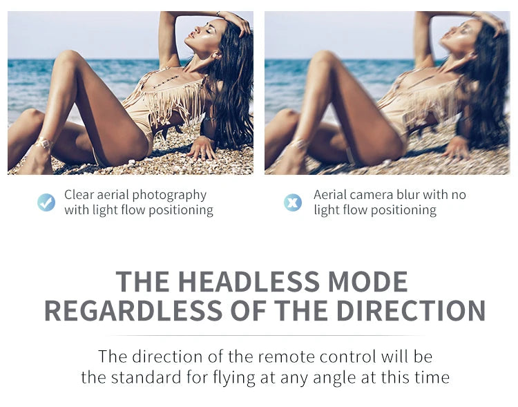 Visuo XS816 Drone - with 50 Times Zoom WiFi FPV 4K Dual Camera Optical Flow Quadcopter Foldable Selfie Drone 30 Visuo XS816 Drone, headless mode will be the standard for flying at any angle at this