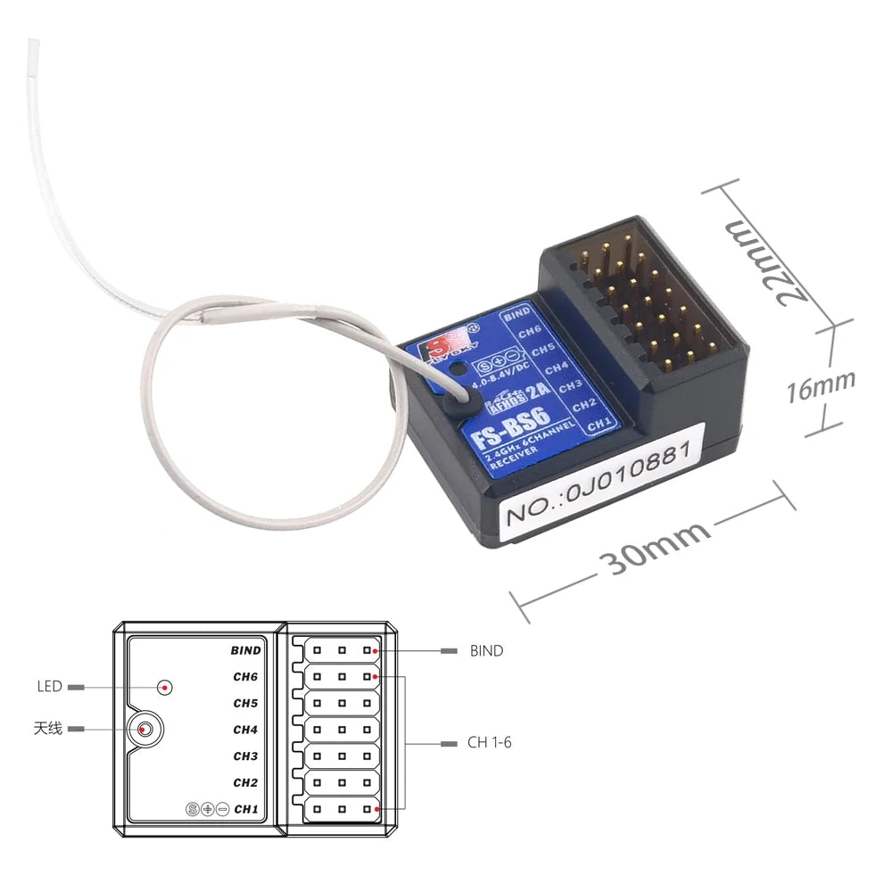 FlySky FS-GT5 2.4G 6CH RC Transmitter - Remote Controller with FS-BS6 Receiver for RC Car Crawler Boat Vehicle RC Model Car Parts 10 FlySky FS-GT5 2.4G 6CH RC Transmitter, CRAWL function (climbing car mode), SVC function (smart car