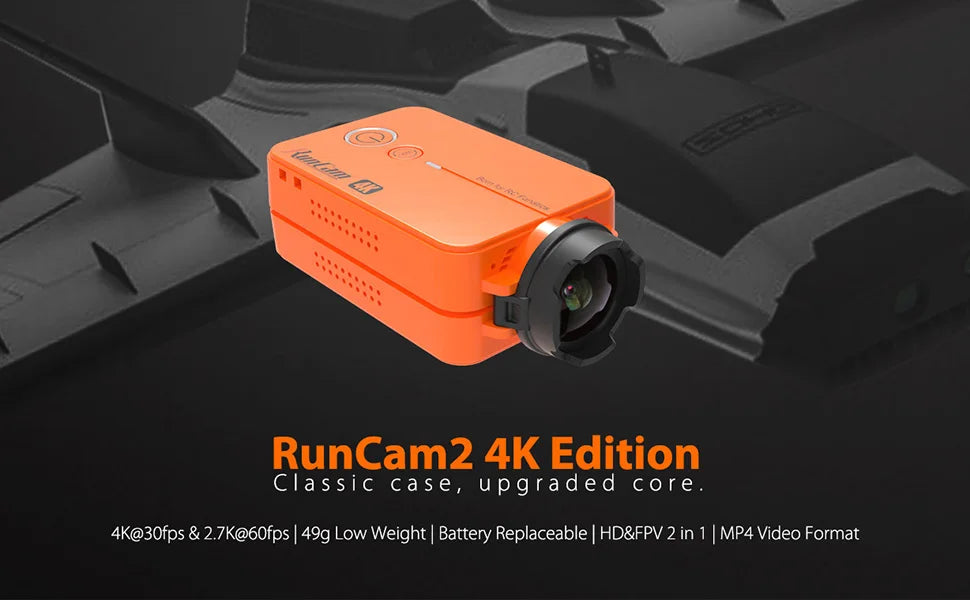 RunCam2 Camera - 4K HD FPV Sports Action Long Range Drone