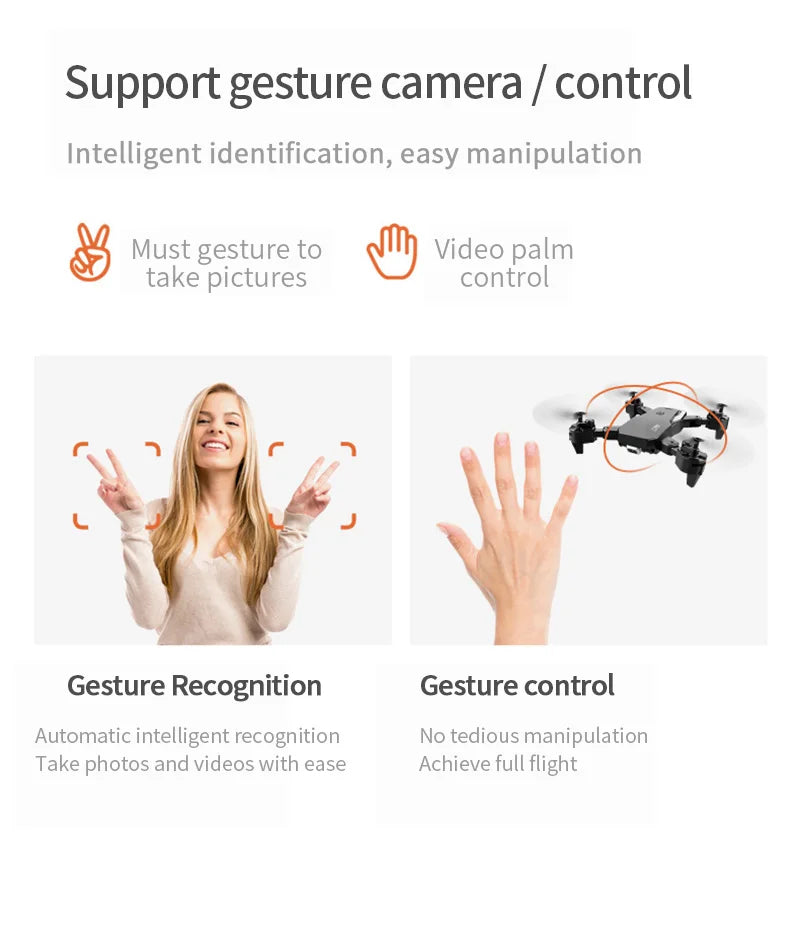 2024 NEW Drone, support gesture camera control intelligent identification, easy manipulation must gesture to video palm