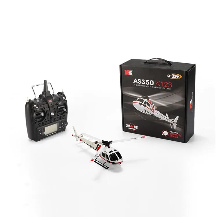 WLtoys XK K123 Rc Helicopter,  Using 1106 external rotation brushless motor is more powerful, 3.7v 500