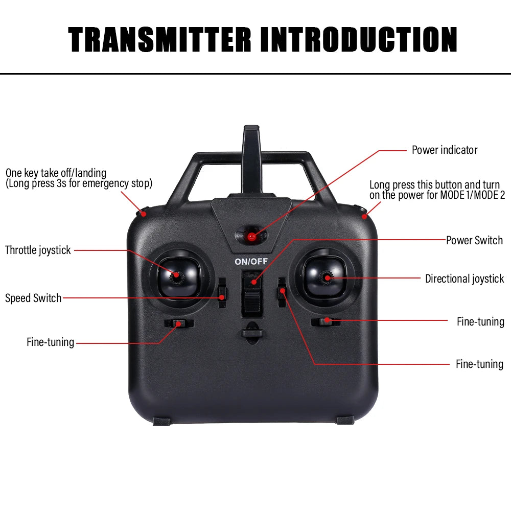 FIREFOX C129 Rc Helicopter, Sonqec turns on power for MODE I/MODE 2 Power Switch Thrott