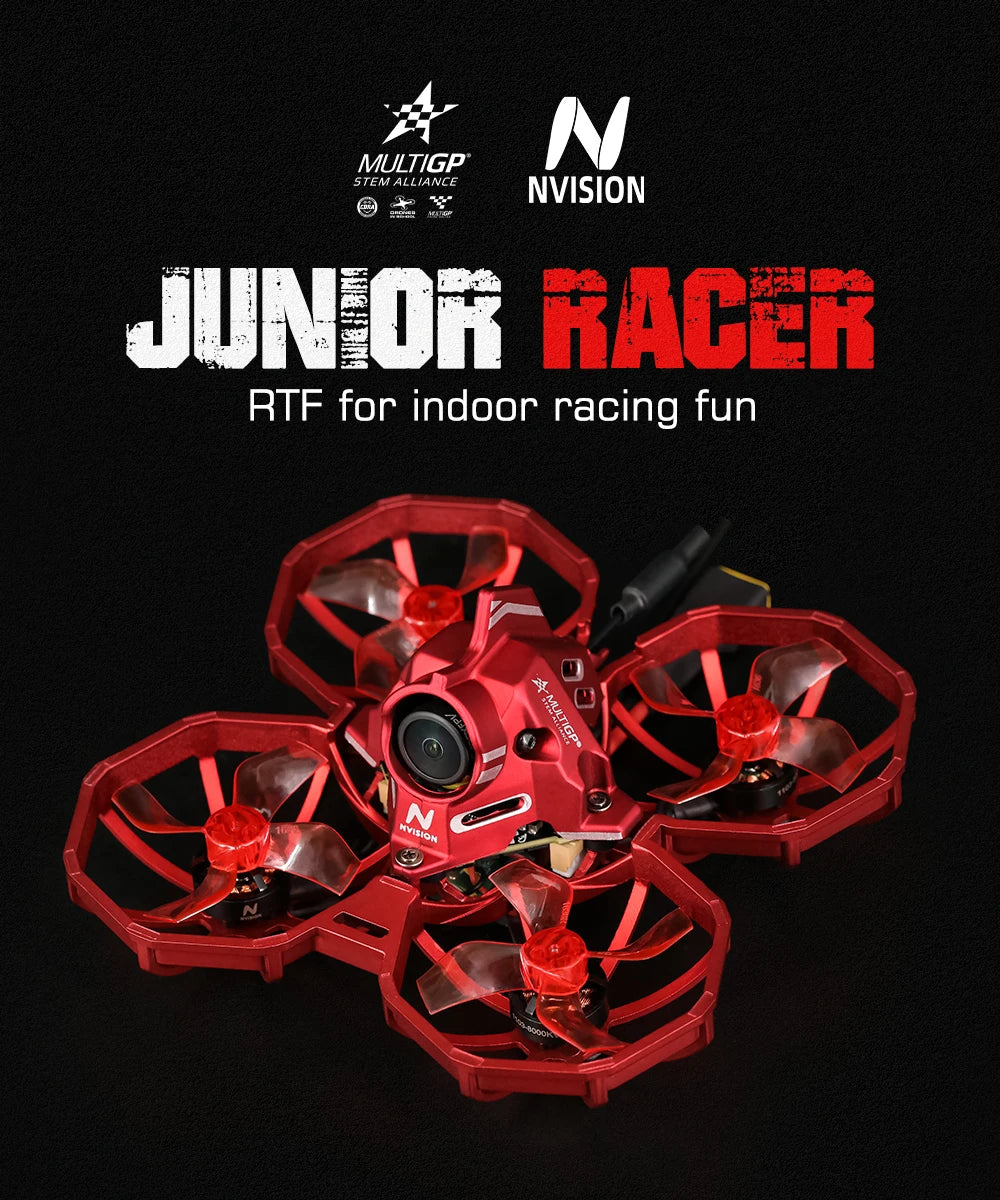 TCMMRC MULTIGP Junior Racer 75 - Professional Mini Quadcopter AIO FC with Caddx HD Camera FPV Racing Drone Kit RTF Indoor Toy 8 TCMMRC MULTIGP Junior Racer 75, MULTIGP STEm ALLIANCE NVISION Junor rACEr