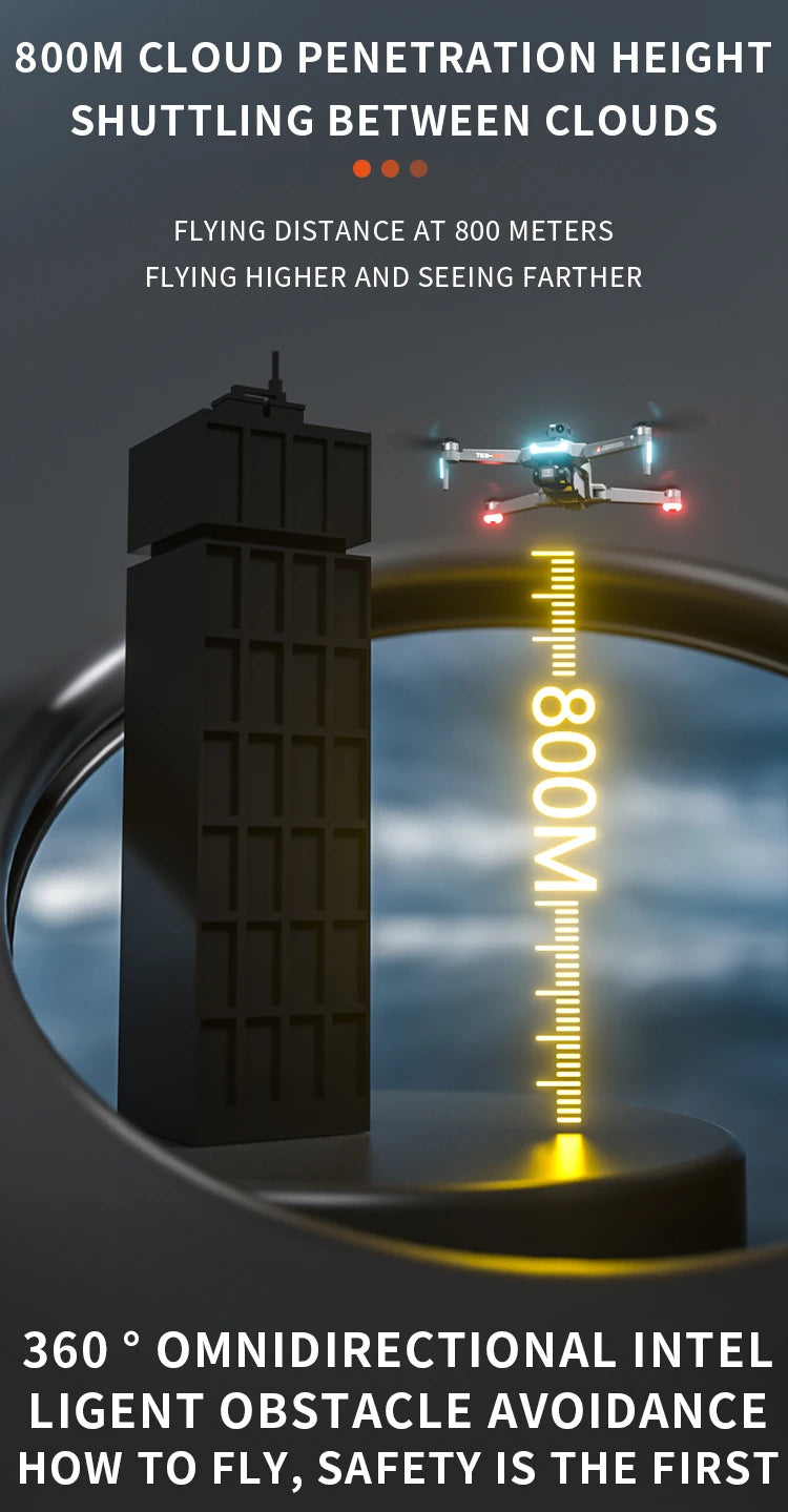 4DRC TG3 PRO Drone, 8O0M CLOUD PENETRATION HEIGHT