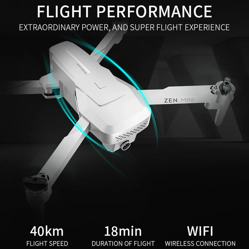 Visuo XS818 GPS Drone, ZEN MNI 40km 18min WIFI FLIGHT SPEED DURATION OF