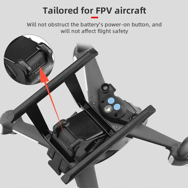 Quick Release Landing Gear, Tailored for FPV aircraft Will not obstruct the battery'$ power