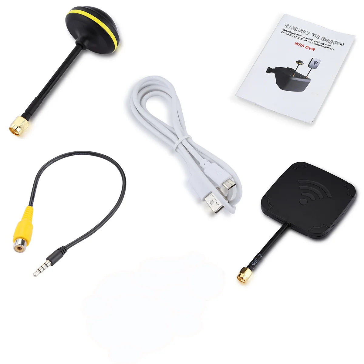 EV800D 5.8G 40CH FPV Goggles - 5 Inch 800*480 Video Headset HD DVR Diversity FPV Glasses With Battery For RC Model RC FPV Drone 8 EV800D 5.8G 40CH FPV Goggle, EV800D 5.8G 40CH