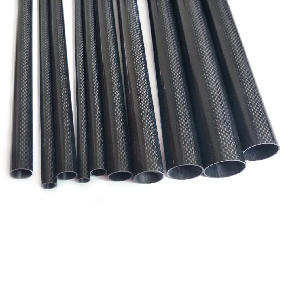 Carbon Fiber Tube 3K Length 500mm - Diameter 10mm 12mm 14mm 16mm 18mm 22mm 24mm 26mm 28mm 30mm 32mm for RC Model Airplane Car