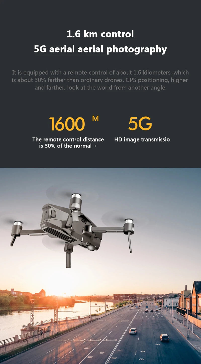 M1 pro drone, 5G aerial aerial photography is equipped with a remote control of about 1.6 kilometers .
