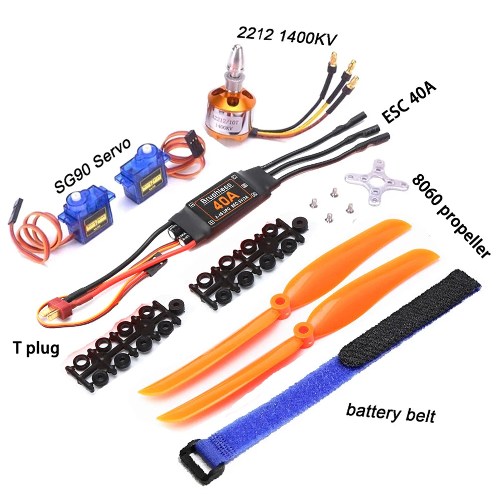 A2212 2212 1000KV 1400KV 2200KV Brushless Motor 30A 40A / 40A BLheli ESC SG90 9G Micro Servo for RC Fixed Wing Plane Helicopter 27 A2212 2212 1000KV 1