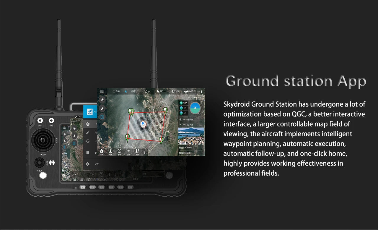 CUAV Black H16 PRO 30km HD Video Transmission System, the ground station app has undergone a lot of optimization based on QGC .