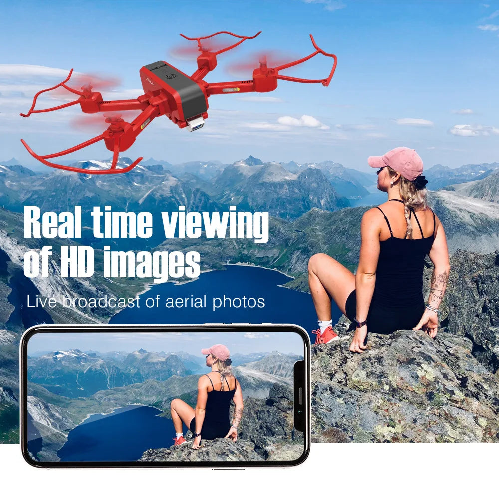 HJ96 Drone - HD 1080P 4K Dual Camera Switching Wifi FPV Drones Altitude Hold Quadcopter Toys For Beginner 31 HJ96 Drone, Real time viewing of HD images Live droadcast of aerial