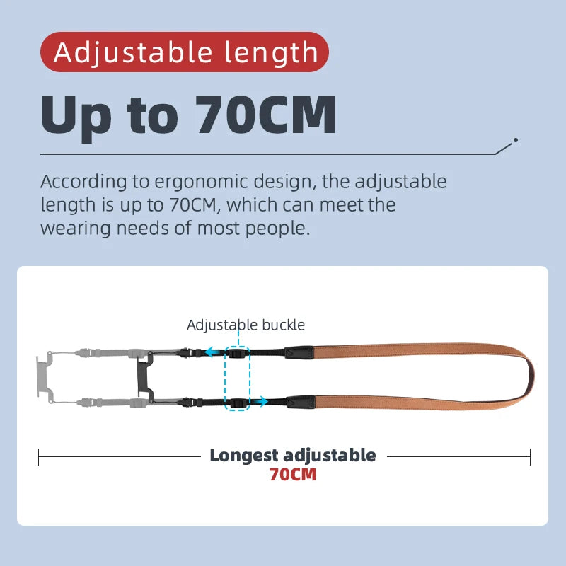 Adjustable length Up to 7OCM According to ergonomic design, the adjustable length is up to