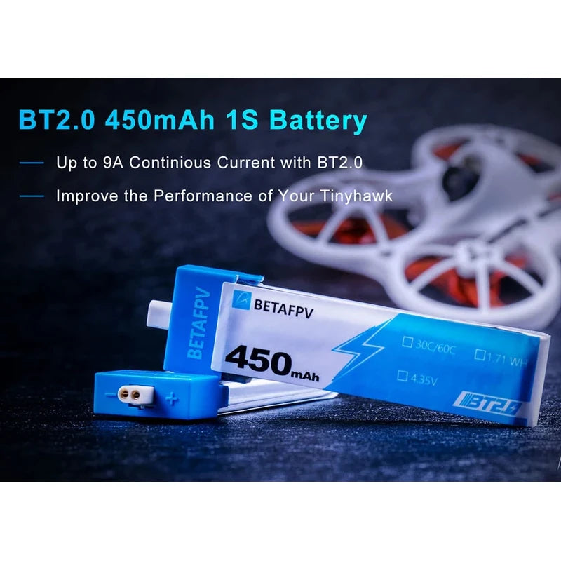 BETAFPV Cetus Pro Racing Drone, BT2.0 450mAh 1S Battery Up to 9A Continious Current with 