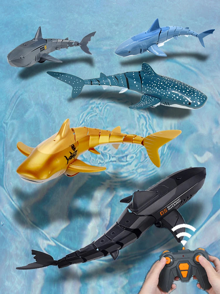 Smart Rc Shark whale Spray Water Toy, the remote control needs to be as close to the shark as possible .