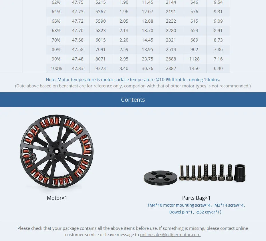 T-MOTOR MN1005 KV90 Motor - Antigravity 9.3KG Thrust 11.5g/W at 3kg Ultralight Aircraft Engine 10 T-MOTOR MN1005 KV90 Motor SPECIFICATIONS Wheel