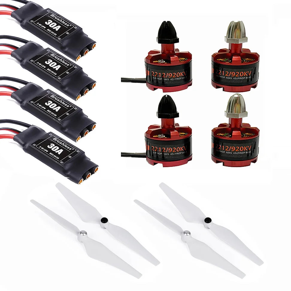 2212 920KV Brushless Motor and 30A Brusheless ESC 2~4s 9450 Propeller for F450 F550 S500 S550 Quadcopter Multicopter 16 2212 920KV Brushless Motor, BEC output: 2A continuous, (instantaneous 3A) 2-4L