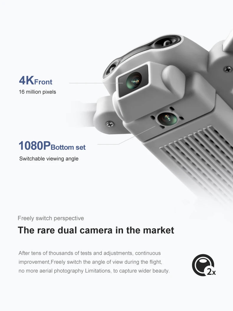 V9 RC Mini Drone, 4kfront 16 million pixels 1080pbottom set switchable viewing
