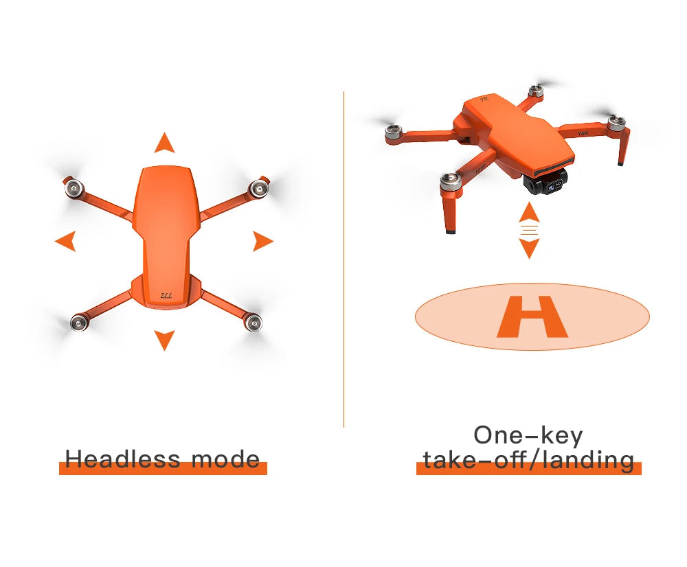 G108 Pro MAx Drone, 2LL H One-key Headless mode take off /land