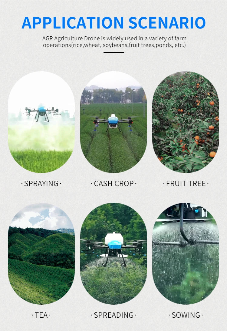 AGR A22 RTK 20L Agriculture Drone - agricola 20l farm dron for agriculture spray drone 12 AGR A22 RTK 20L Agriculture Drone, AGR Agriculture Drone is widely used in a variety of farm operations(rice,w