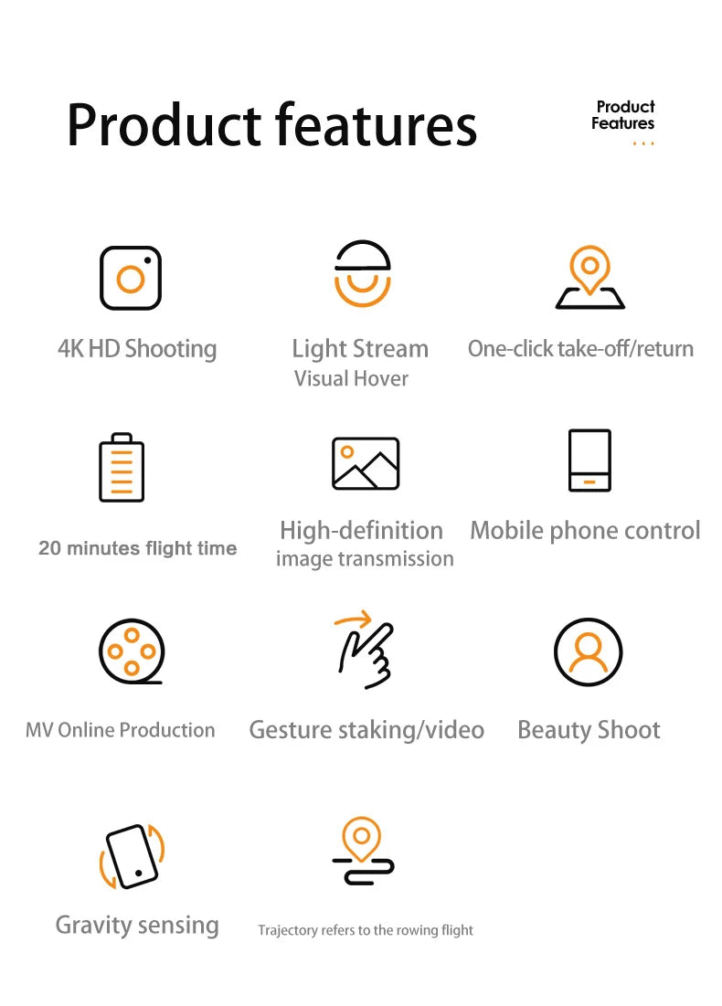 4DRC V4 RC drone, MV Online Production Gesture staking/video Beauty Shoot Gravity sensing Tra