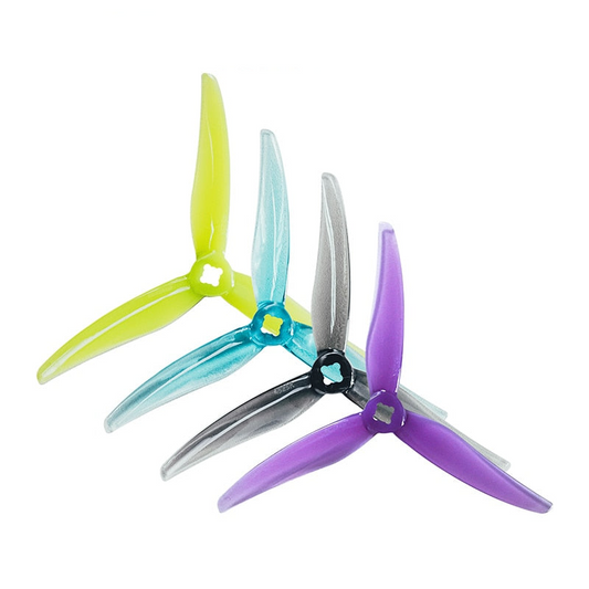 12Pairs Gemfan Hurricane 4525 3-Blade 3 Hole PC FPV Propeller - 4.5X2.5X3 for 2004 brushless motor RC FPV Racing 4inch Drone