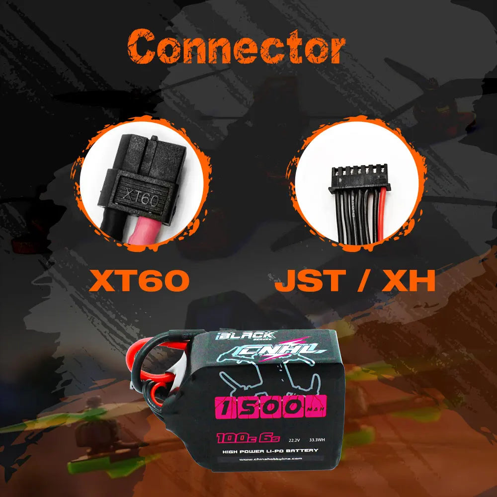 2PCS CNHL Lipo Battery, connector XT6O JST/XH ISEASk ds