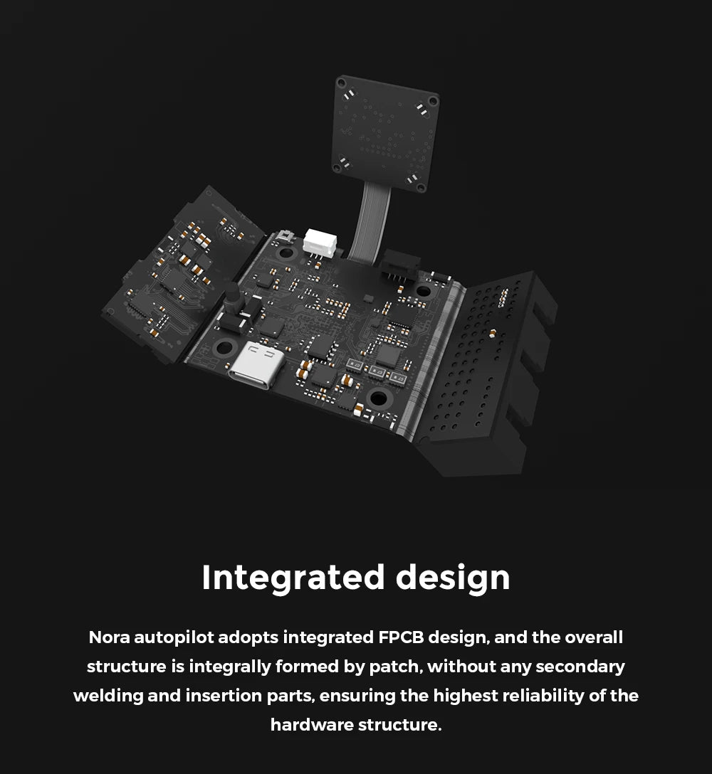 CUAV Nora Flight Controller, Integrated design Nora autopilot adopts integrated FPCB design . overall structure is