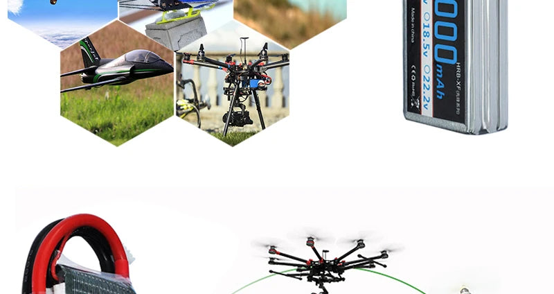 2PCS HRB Battery, AKKU Charged Rechargeable Powerful Li-Polymer Accessories Continuous Rate