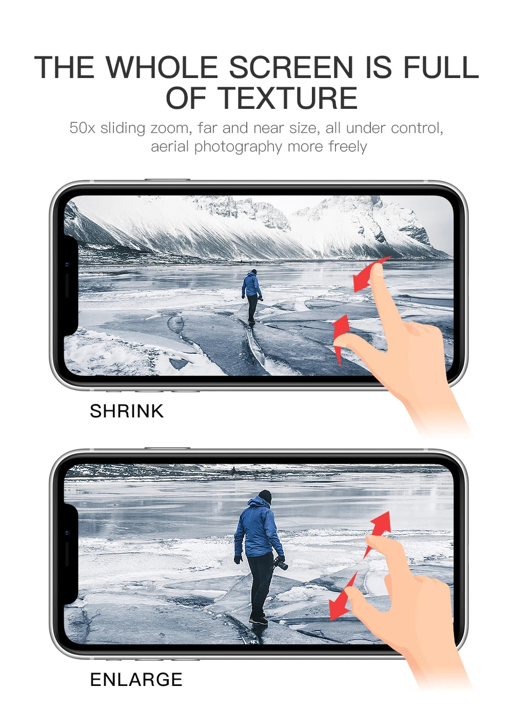 SG907 MAX Drone - 4K HD Professional 3-Axis Gimbal Brushless Motor 5G WIFI GPS HD Dual Camera Foldable Quadcopter FPV RC Dron Professional Camera Drone 57 SG907 MAX Drone, THE WHOLE SCREEN IS FULL OF TEXTURE 5Ox sliding zoom;