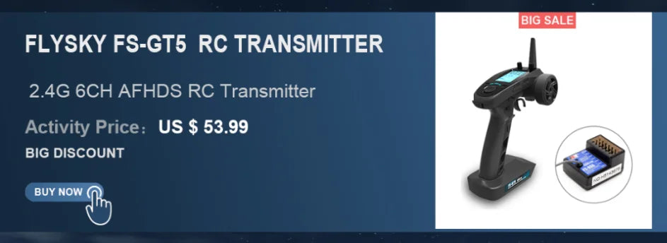 BIG SALET FLYSKY FS-GTS RC TRANSMITTER 2.4