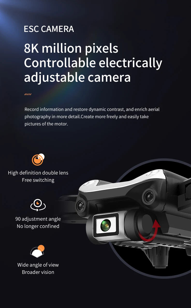 A11 Drone, esc camera 8k million pixels controllable electrically adjustable camera