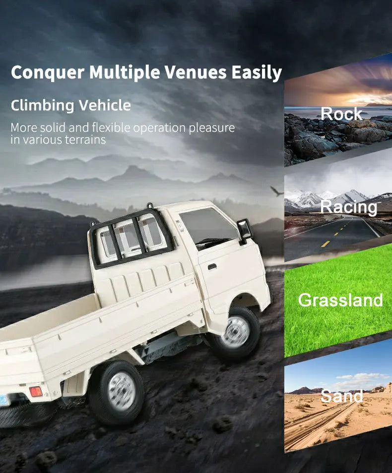 WPL D12 1:10 / 1:16 RC CAR, Easily Climbing Vehicle Rock solid and flexible operation pleasure in various terrains Racing Gra