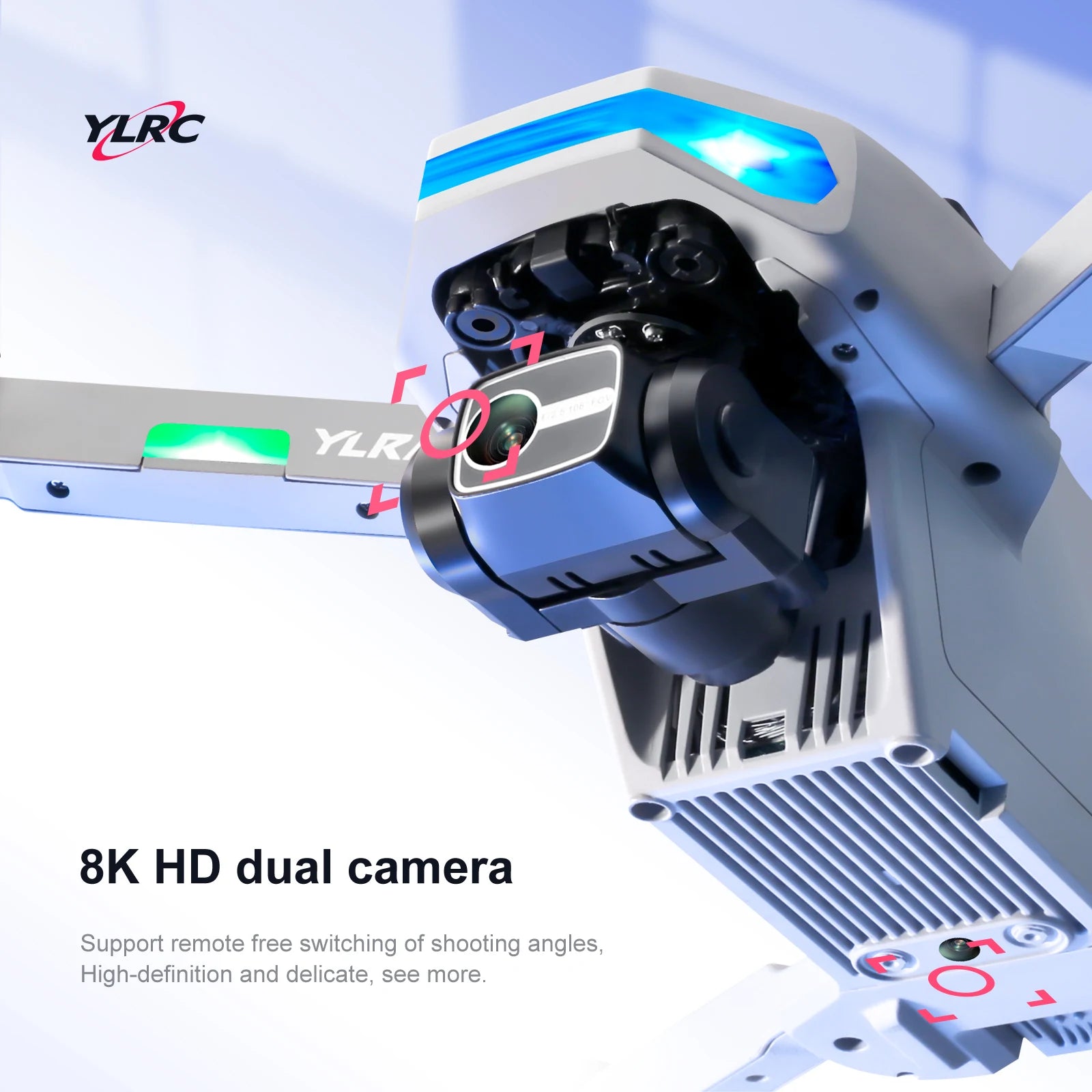 S135 Drone, YLRC YKA 8K HD dual camera Support remote free switching of shooting angles
