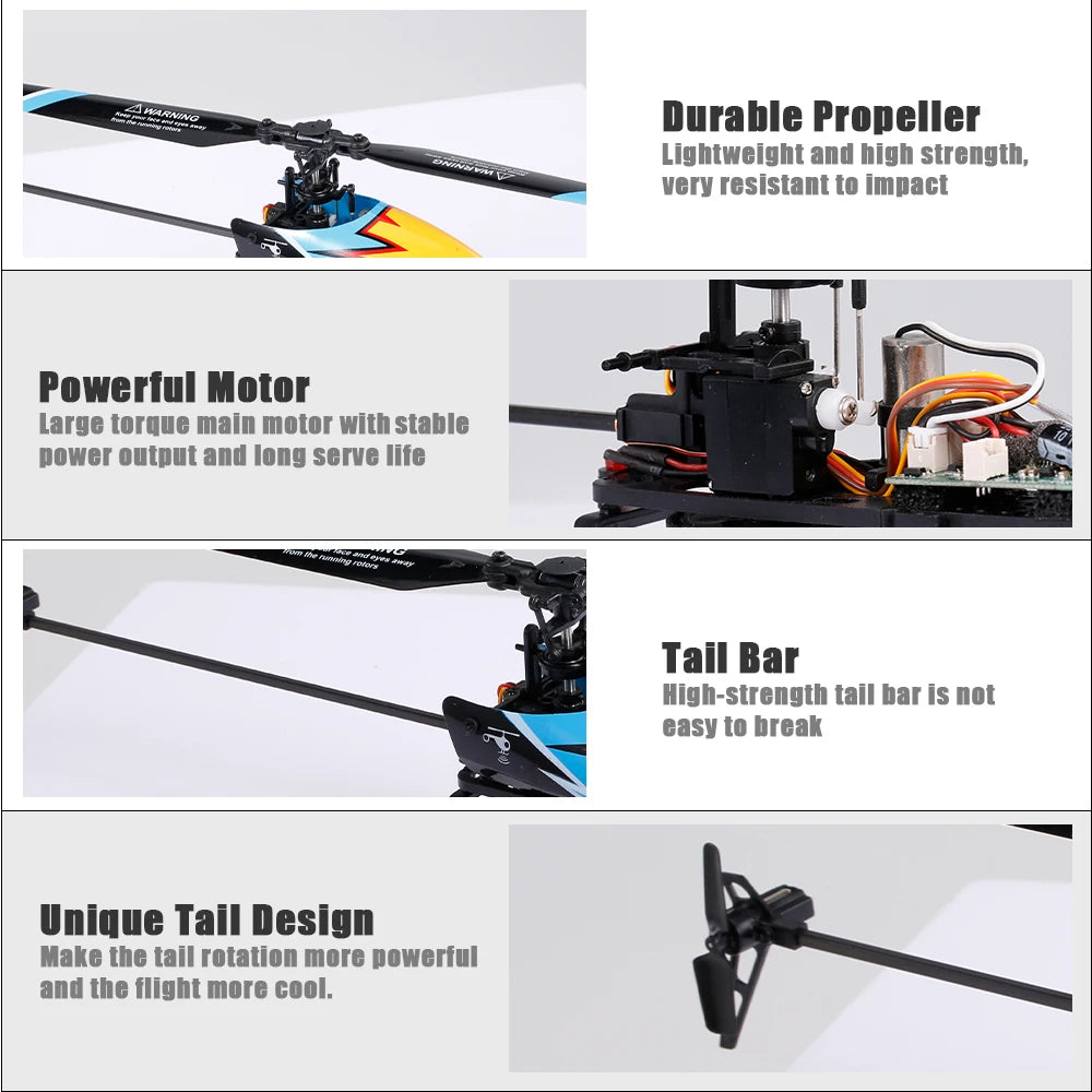 FIREFOX C129 Rc Helicopter, high-strength tail bar makes the tail rotation more powerful and the flight more cool