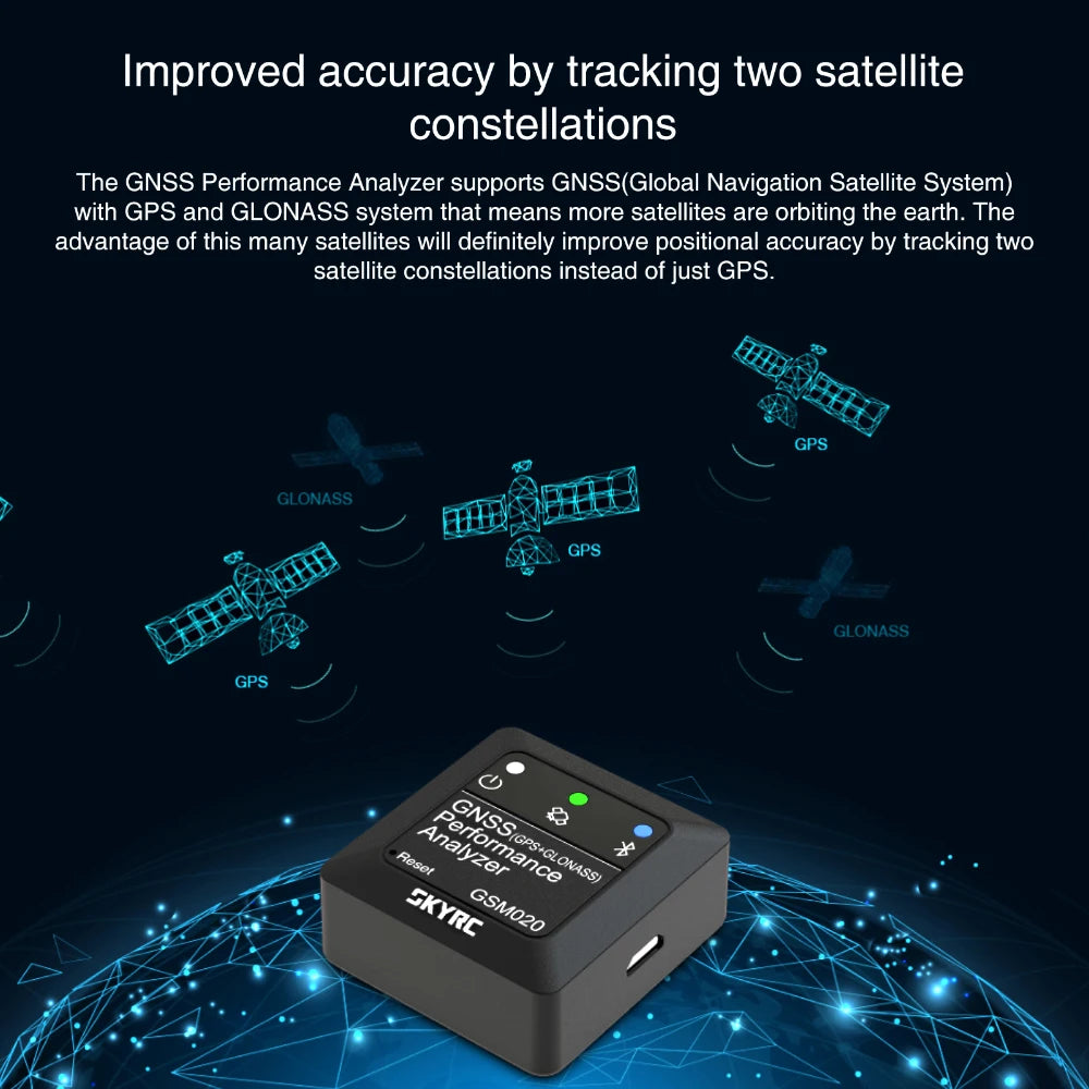 SKYRC GSM020 GNSS Performance Analyzer, erformance analyzer supports GNSS(Global Navigation Satellite System) with GPS and