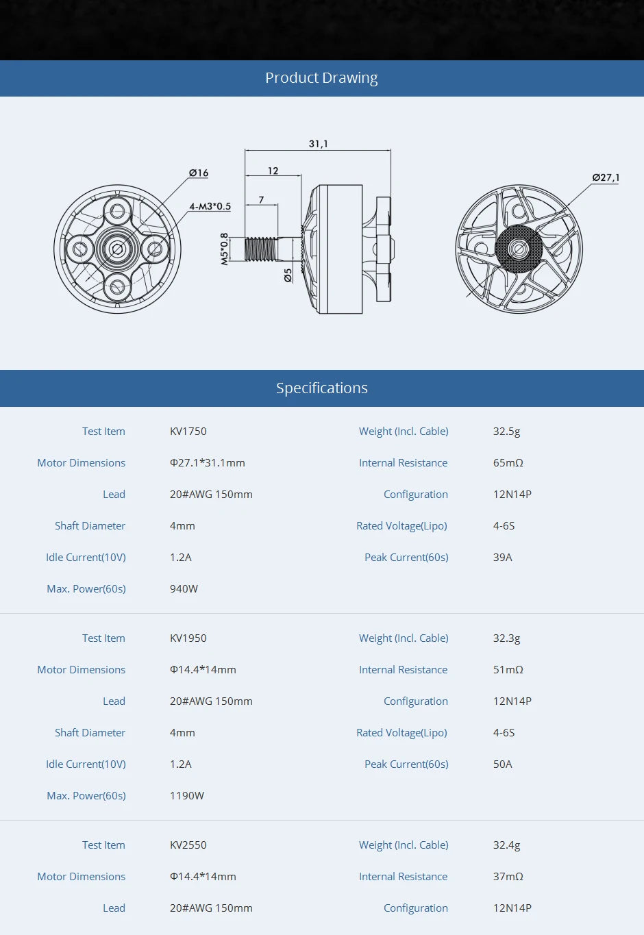 T-motor F60PRO IV V2 Brushless Electrical Motor KV1750 KV1950 KV2550 Max 1.8KG Thrust For FPV Racing Drone FPV Freestyle Frame 13 T-motor, 32.5g Motor Dimensions 027.1*31.1mm Interna Resistance 65mn