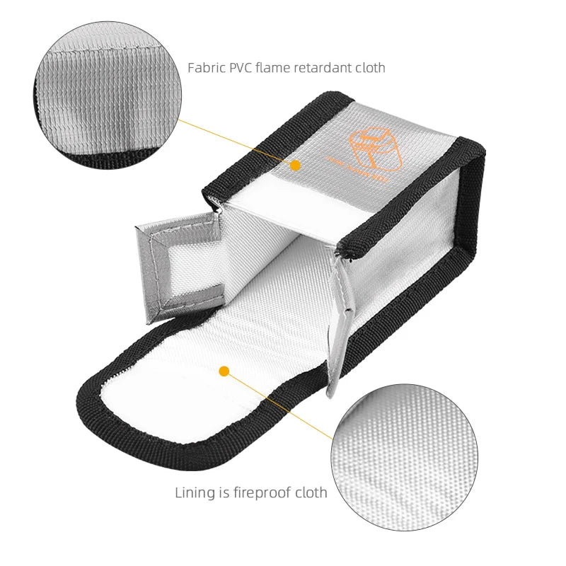 Battery Safe Bag Explosion-Proof Lipo Safety Guard Carrying Cover Storage Case for DJI Mavic Mini/Mini 2/SE Drone Accessories 11 Fabric PVC flame retardant cloth Lining is fireproof