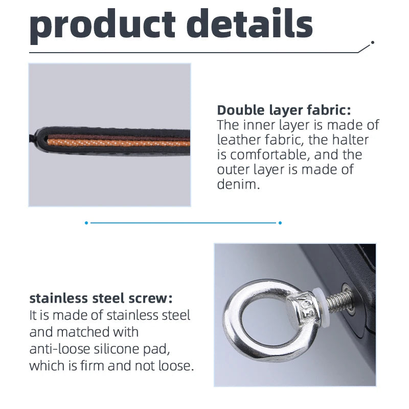 Remote Control Lanyard Neck Strap, the inner layer is made of leather fabric; the halter is comfortable, and the outer layer