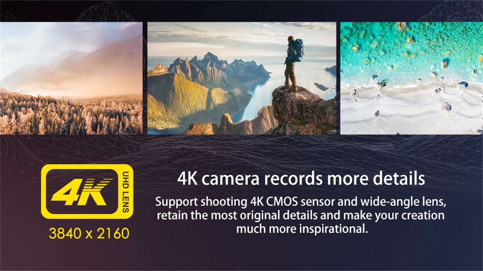 Mjx Bugs 20 Drone, 4K camera records more details ARJ Support shooting 4K CMOS sensor and wide-