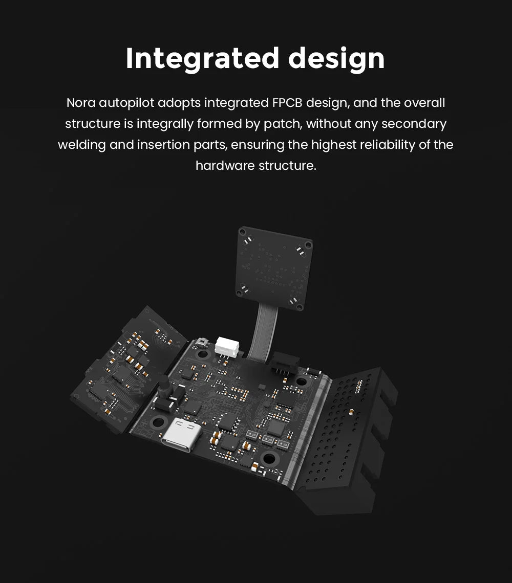 CUAV Nora+ Open Source Flight Controller NEO V2, Integrated design Nora autopilot adopts integrated FPCB design . overall structure is
