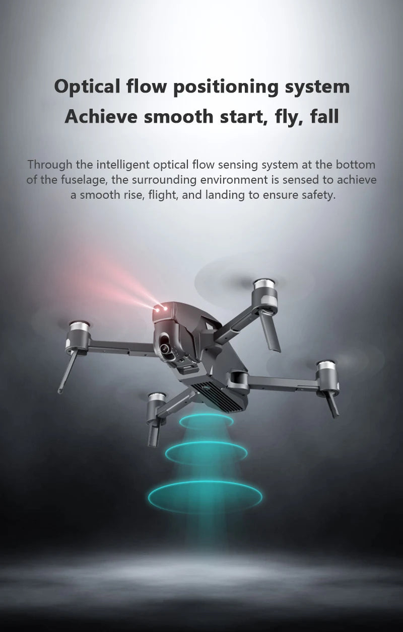 M1 pro drone, intelligent optical flow sensing system at the bottom of the fuselage . achieve smooth rise,