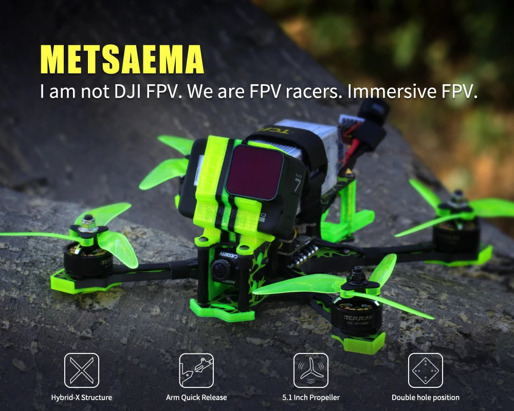 TCMMRC Metsaema215 - FPV, TCMMRC Metsaema215 , CctctCe Hybrid-X Structure Arm Quick Release Inch Prop