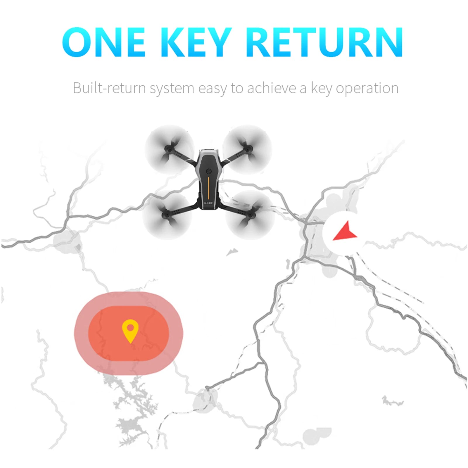 HJ95 Drone, one key return built-return system easy to achieve a operation