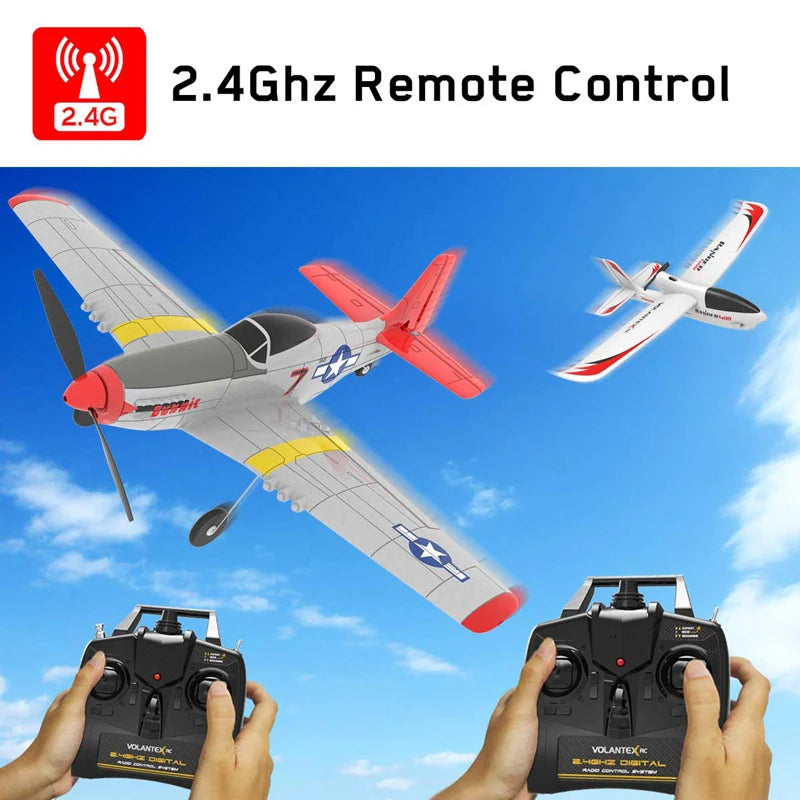 EPP 400mm P51D Mustang/F4U Corsair/T28 Trojan 4-Ch 2.4G 6-Axis Gyro Beginner Airplane With Xpilot Stabilizer RTF RC Plane 32 Remote Control 2.4Ghz > Volimext He DICITal Faia