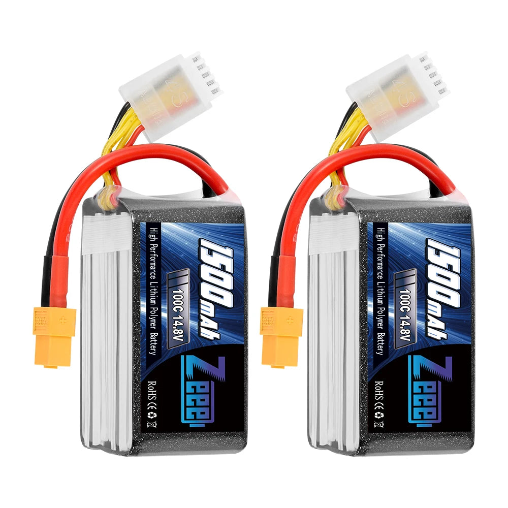 2units Zeee 4S 14.8V 1500mAh Battery - 100C Lipo Battery with XT60 Connector Softcase Lipo Battery for RC Car Truck Airplane FPV Drone Battery 16 2units Zeee 4S 14.8V 1500mAh Battery, for most lipo battery, the safest charge rate is 1C