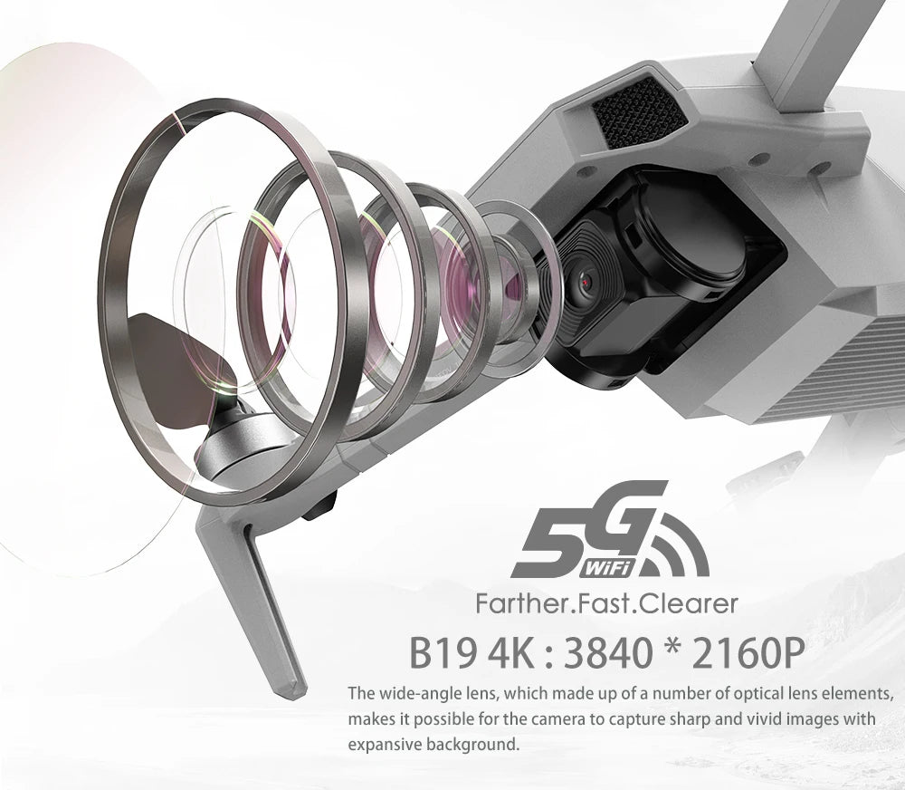 MJX B19 Drone, wide-angle lens makes it possible for the camera to capture sharp vivid images with expansive background 