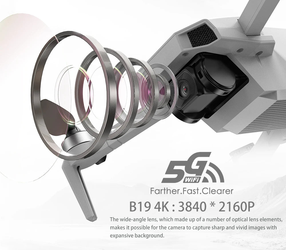 MJX B19 Drone, wide-angle lens makes it possible for the camera to capture sharp vivid images with expansive background